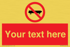 Custom No Skateboarding Sign